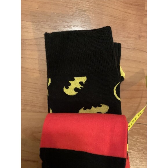 Batman Men's Adult Crew Socks 3 Pairs for Shoe Sizes 9.5-12 Multi-Color - Picture 11 of 12